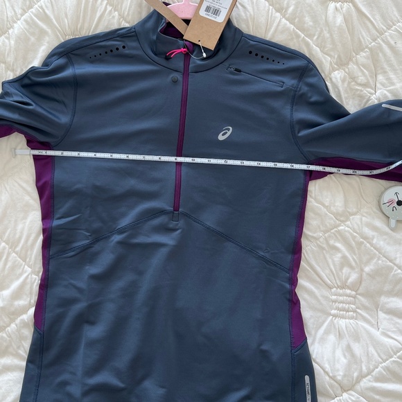 NWT ASICS Winter Run 1/2 Zip Mid Layer Women - tarmac/deep mauve SIZE S - Picture 8 of 8